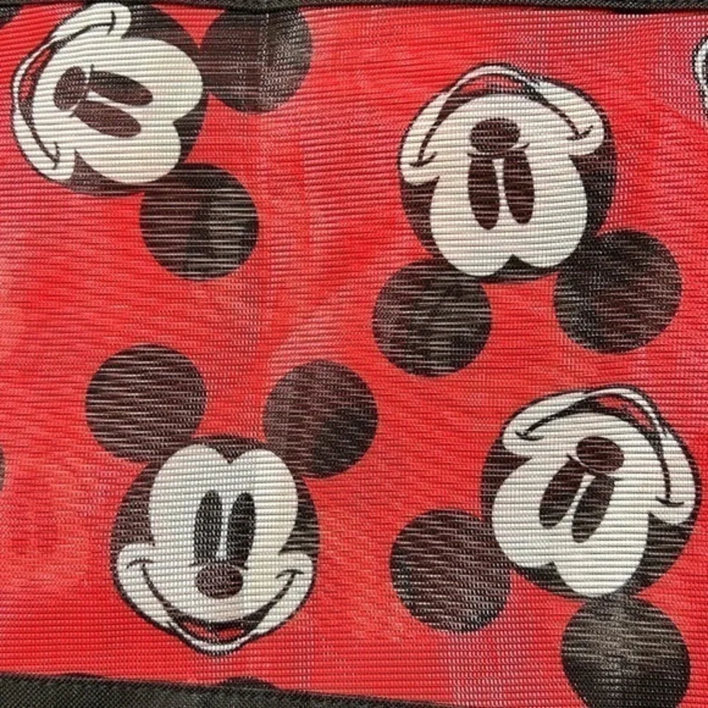 Disney Mickey Mouse Women's‎ Mesh Shoulder Tote Bag Black/Red One Size